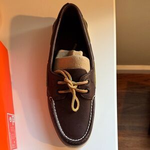 Sperry Dark Brown Leather Boat Shoes